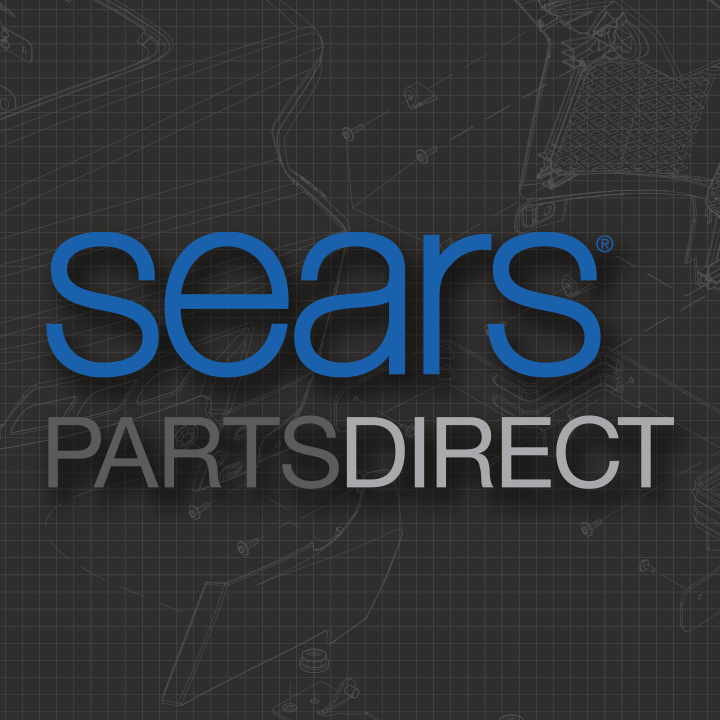 Sears Parts Direct Logo on gray blueprint background