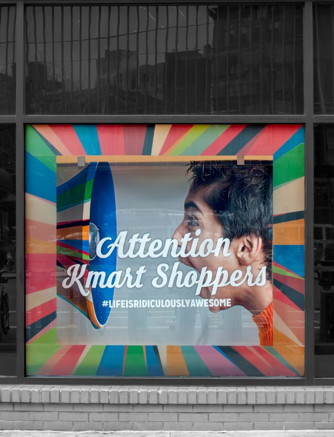 Attentinon Kmart Shoppers Window Astor